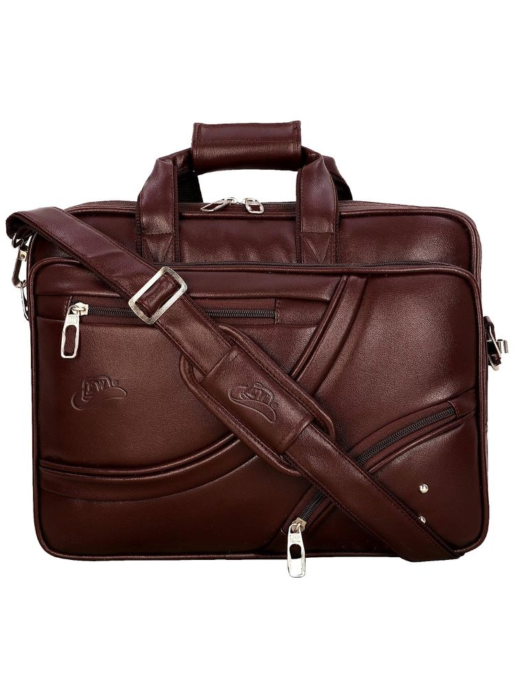 Leather World Laptop Office 15.6 inch Messenger bag and Expandable Bottom (M)