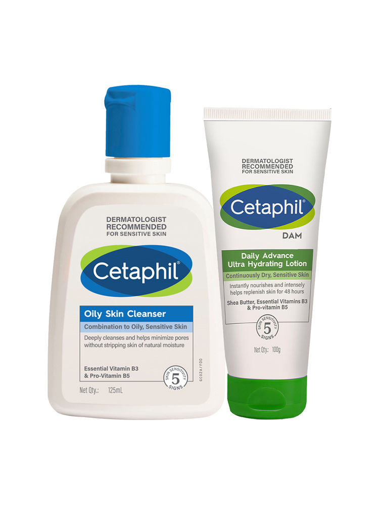 Cetaphil Oily Skin Cleanser & Hydrating Combo For Sensitive Skin