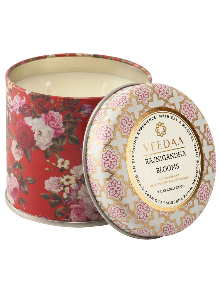 Veedaa Candles Rajnigandha Blooms Mason Tin Scented Candle-picture-28