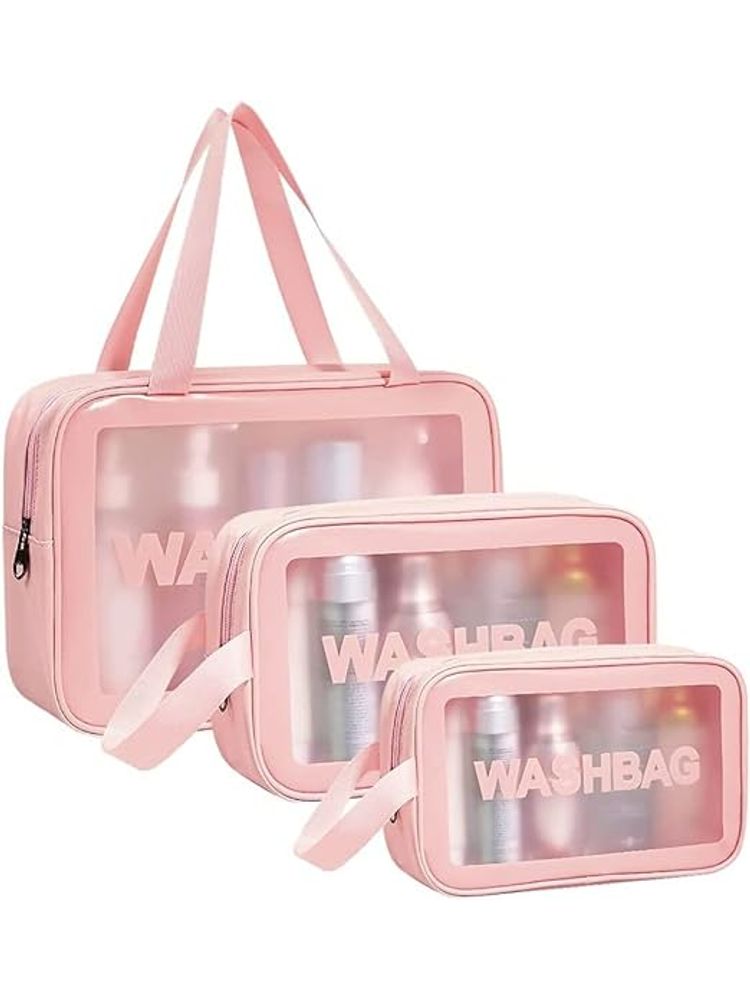 Bronson Professional Makeup Pouch Travel Toiletries Organizer Cosmetic Bags Portable - Set Of 3