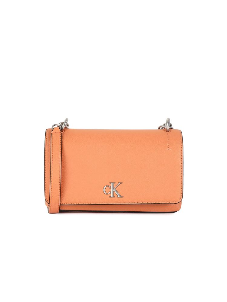 calvin klein fashion Calvin Klein Solid Orange Polyester Sling Bag-picture-19