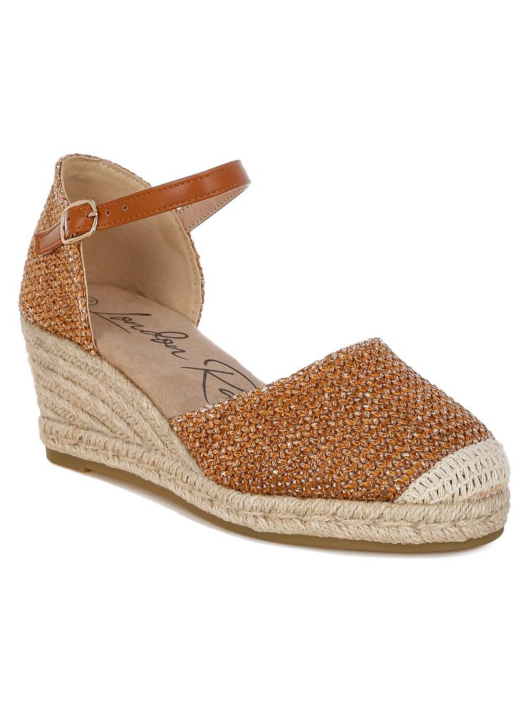 London Rag Raffia Woven Wedges Heels - Tan-image-26