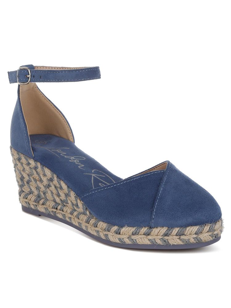 London Rag Wedges Heels - Navy Blue-image-5