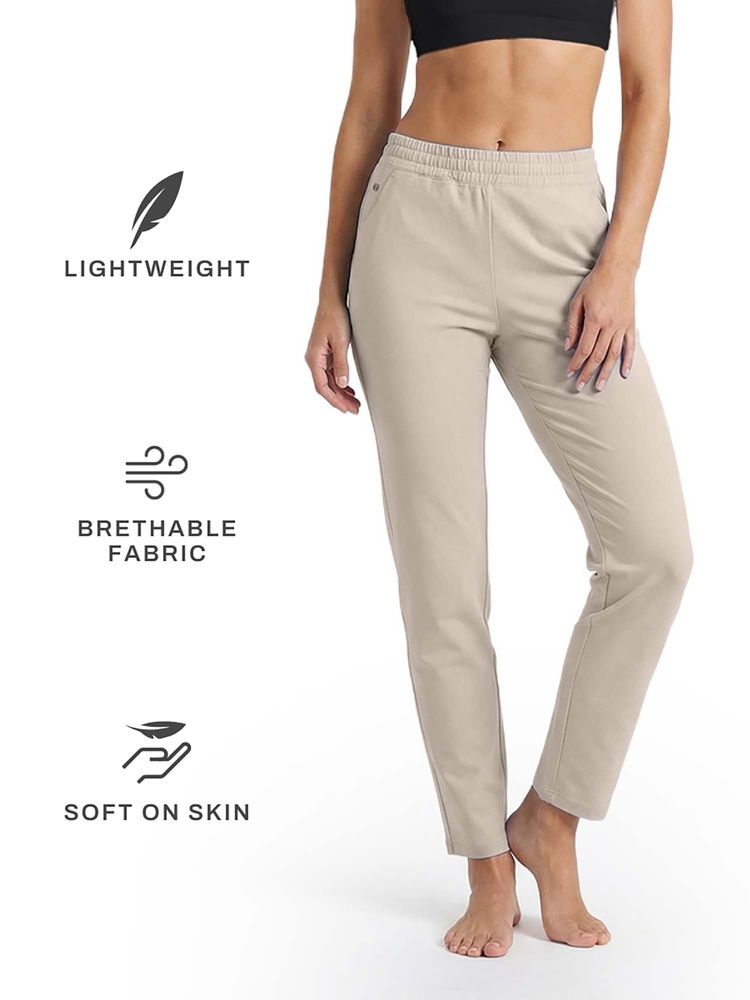 Tego Beige Elastomultiester Solid Women Trackpant-picture-22