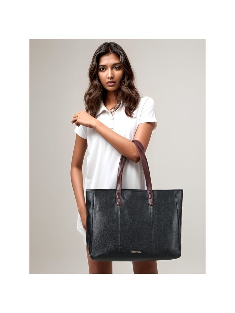 Toteteca Womens Black Clean-cut Shoulder Bag-picture-14