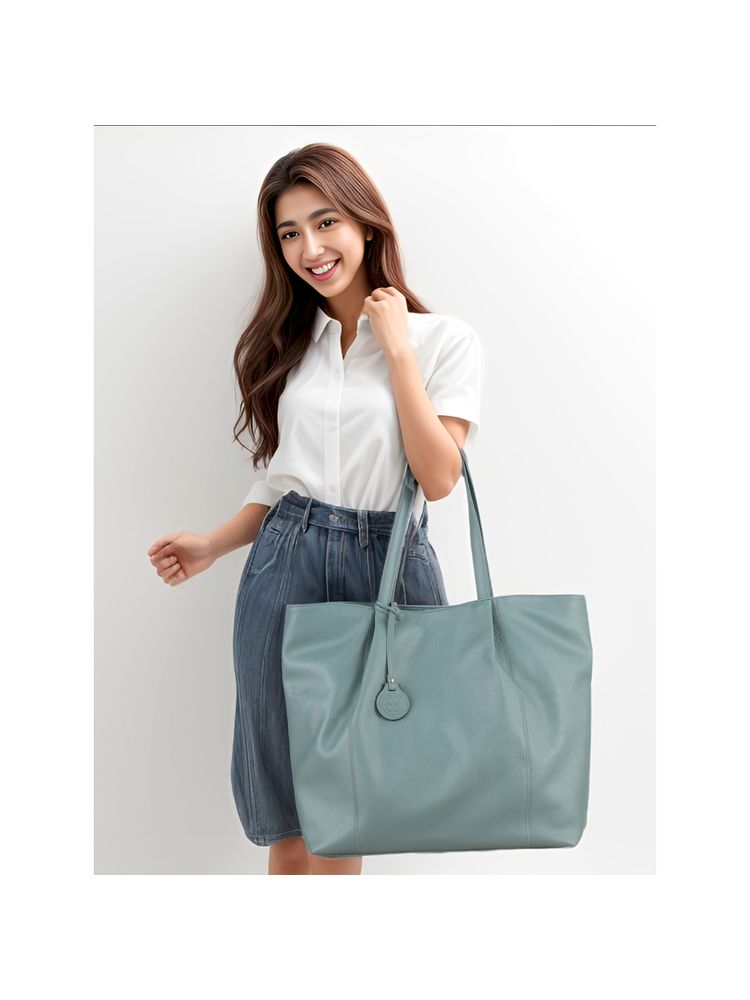 Toteteca Womens Blue Chic Urban Tote Bag-image-10