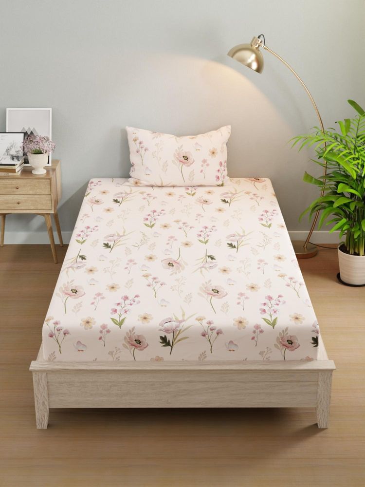 KOPA Pink Micro Bedsheet with 1 Pillow Cover (Single)-image-44