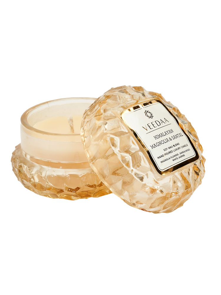 Veedaa Himalayan Magnolia & Santal Crystal Glass Scented Candle