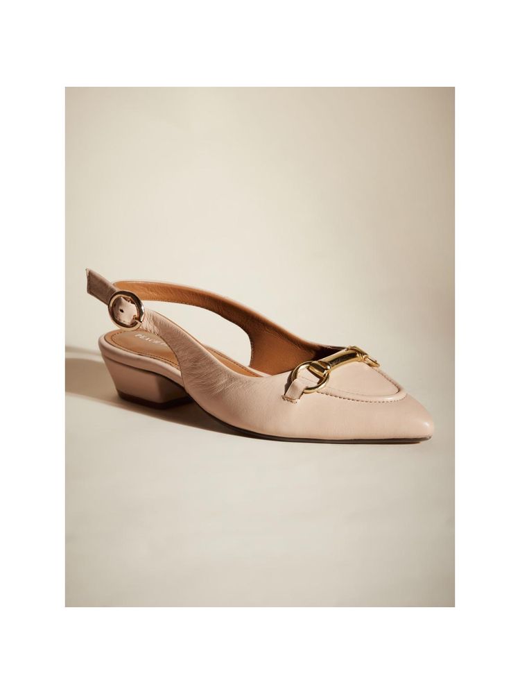 Peach Flores Women Nude Leather Slingback Heels-image-27