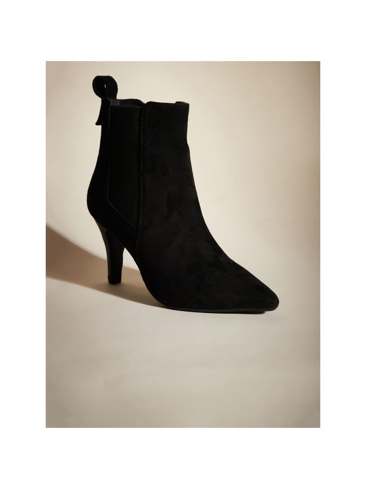 Peach Flores Women Black Chelsea Boots-picture-18