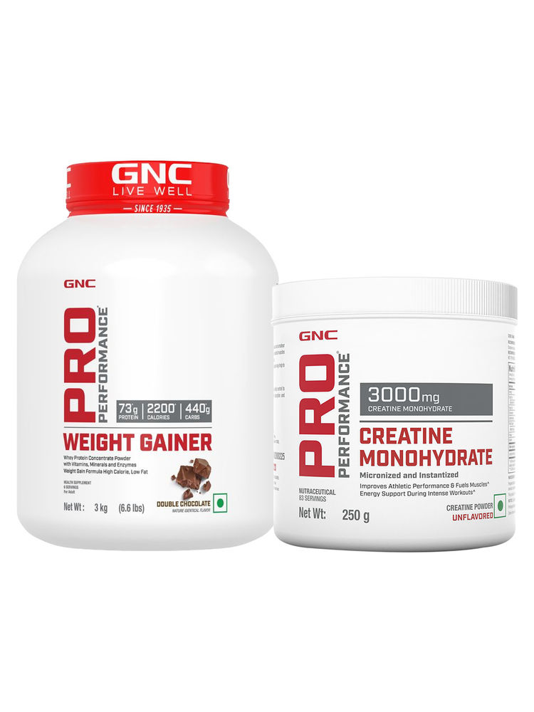 GNC Pro Performance Weight Gainer (Double Chocolate) & Gnc Creatin