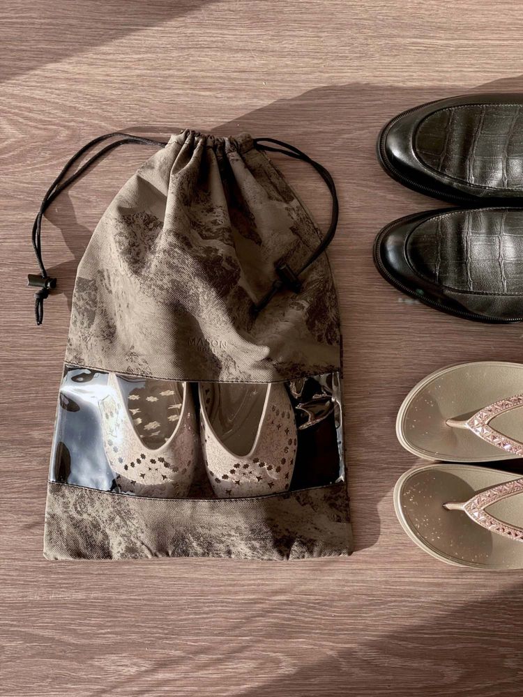 Mason Home Indo Mocha Shoe Bag Pouch-picture-2