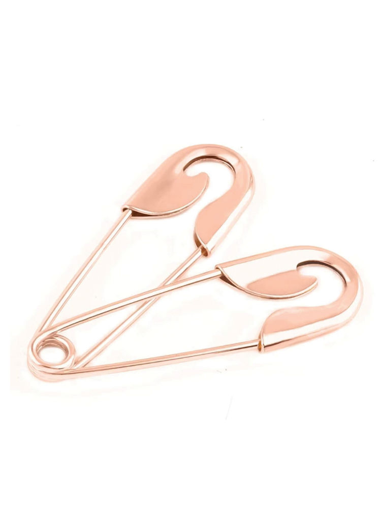 Gorgio Professional Multipurpose Gold Safety Pins GP0043 - Pack of 40 (Colour & Shape May Vary)