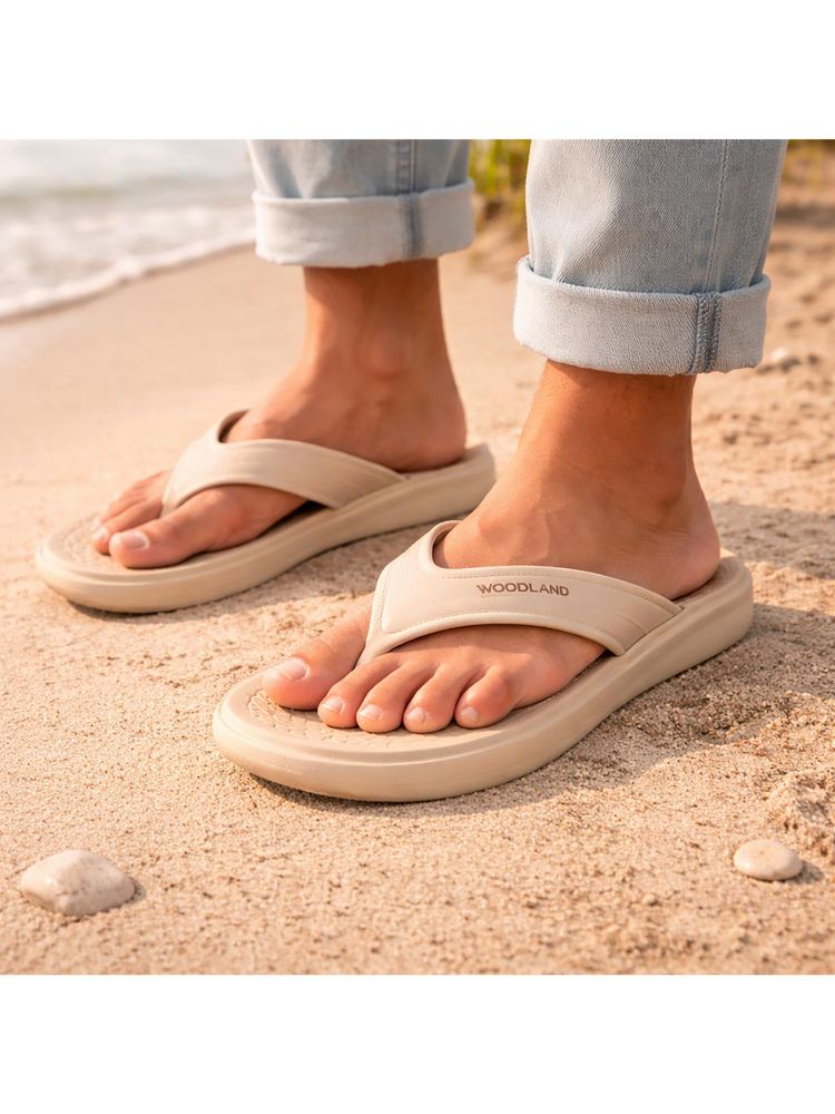 WOODLAND Women's Beige Comfortable Soft Sole Lightweight Home Wear Flipflops-picture-11