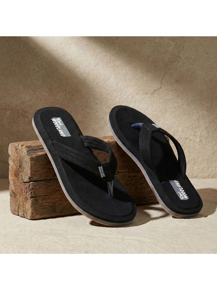 WOODLAND Women's Black Comfortable Soft Sole Lightweight Home Wear Flipflops-picture-11
