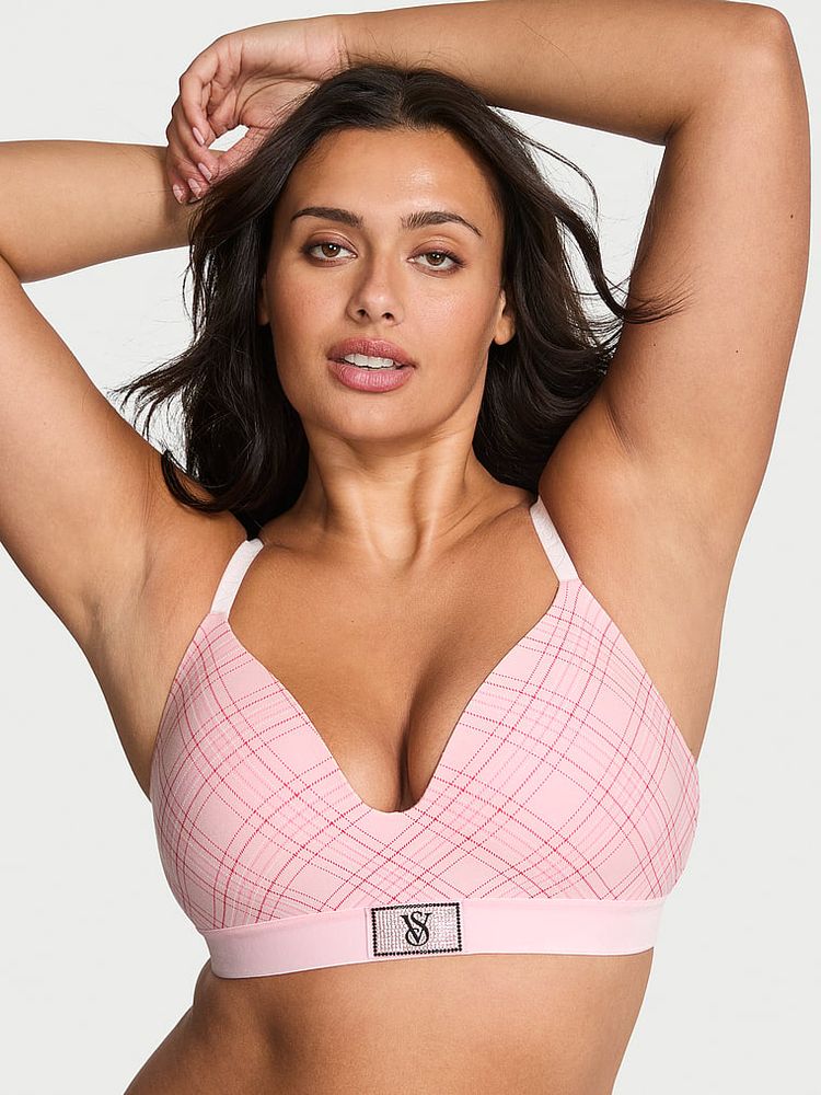 victoria's secret intimates Victoria's Secret The T-Shirt Shine Patch Velvet Lightly Lined Wireless Bra-picture-23