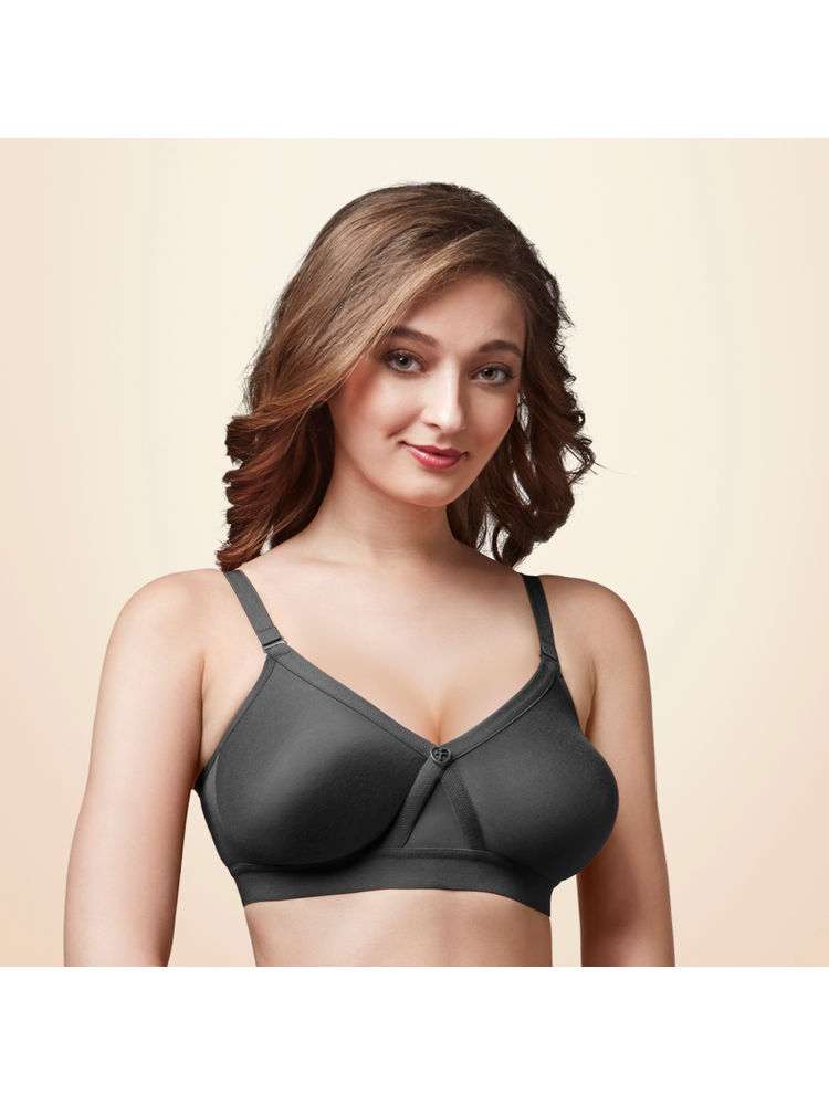 Trylo ALPA Women Non Wired Soft Full Cup Bra - Black-picture-13