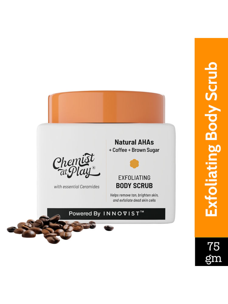 Chemist at Play Exfoliating Natural AHAs Body Scrub For Removing Tan & Dead Skin Cells-Coffee Body Scrubs