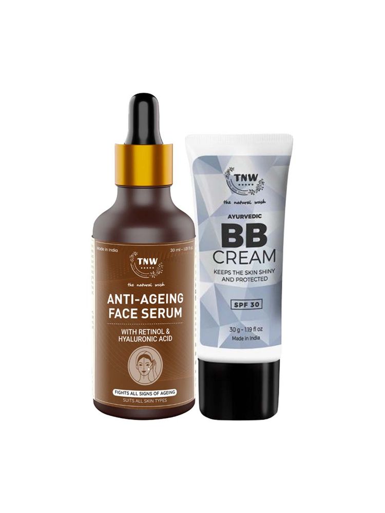 TNW The Natural Wash BB Cream and Anti-Ageing Face Serum for Healthy & Glowing Skin Combo