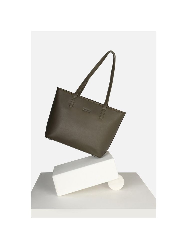 Van Heusen Women Olive Solid Casual Tote Bag-picture-25