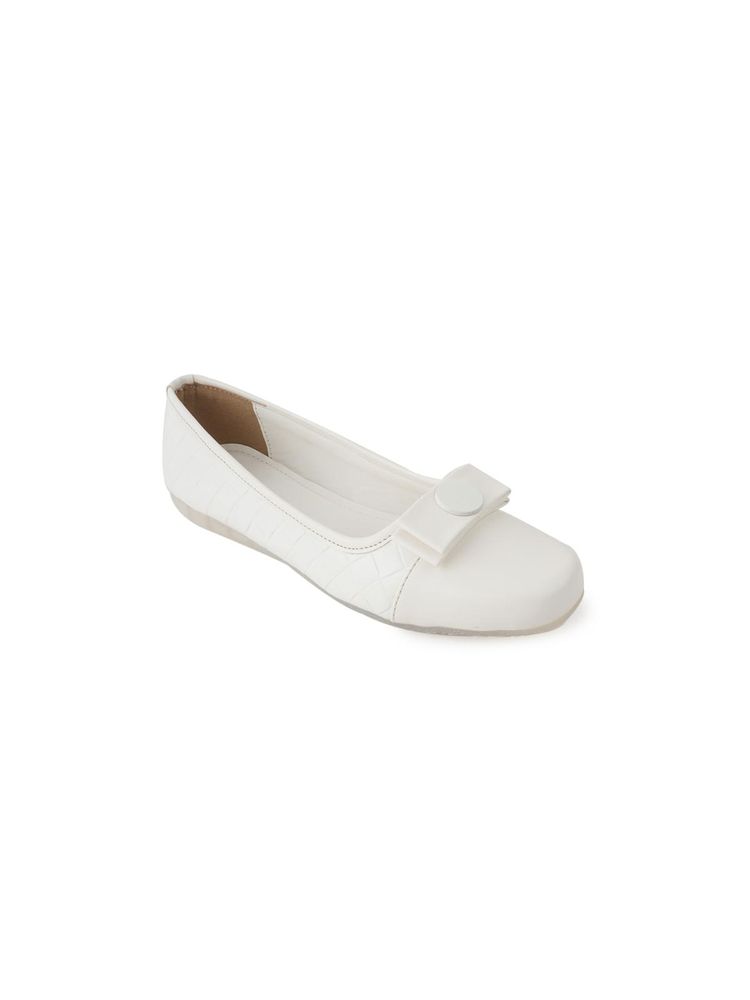 SCENTRA Adelita White Cushioned Loafers-image-45