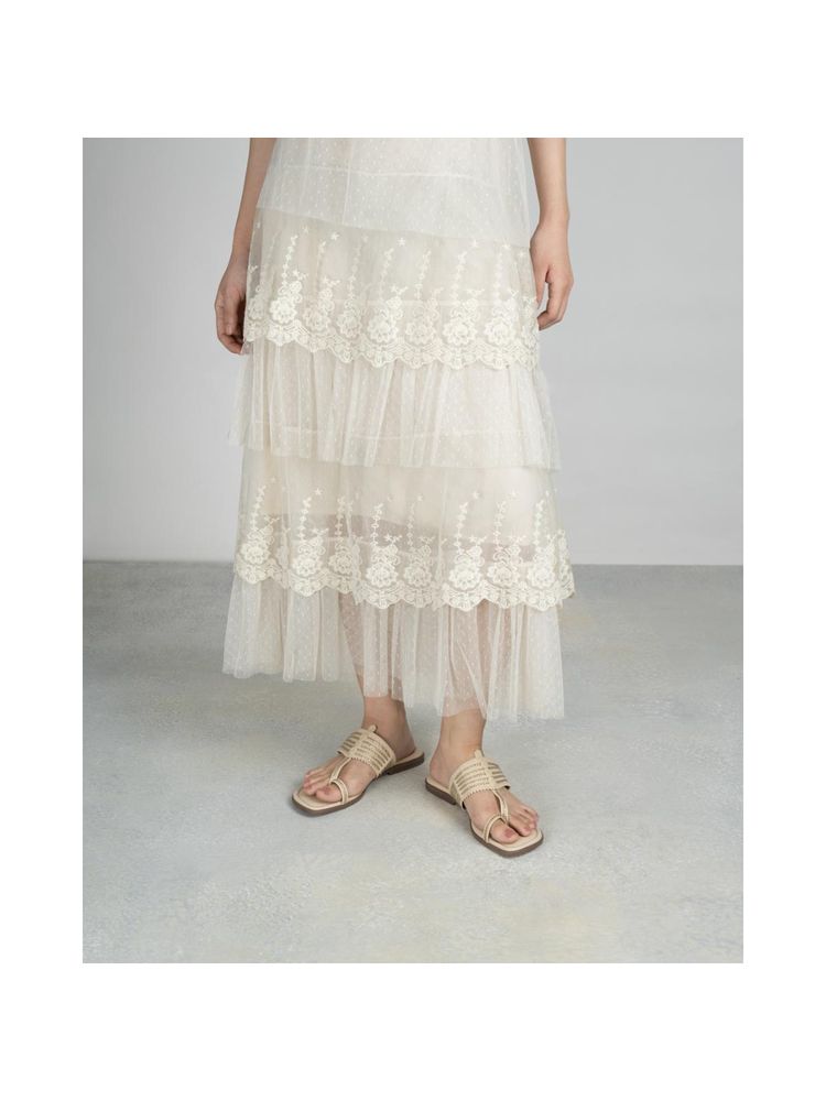 SCENTRA Women's Off-White Comfort Kolhapuris-image-10
