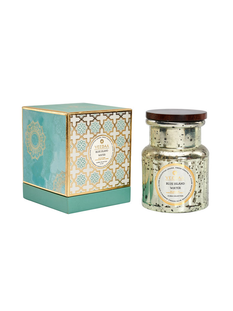 Veedaa Blue Island Water Crown Glass Scented Candle-picture-6