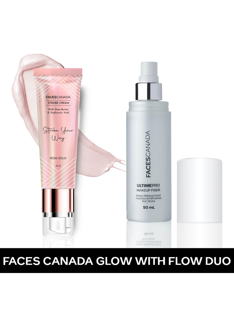 Faces Canada Glow With The Flow Duo - Strobe Cream & Ultime Pro Makeup Fixer