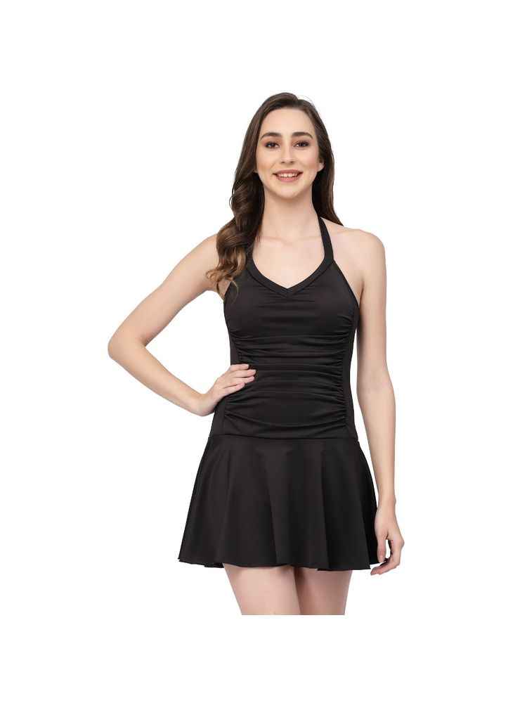 Cukoo Padded Black Halter Neck Swimwear