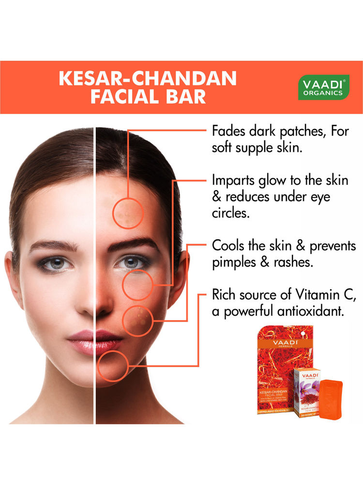 Vaadi Herbals Super Value Pack Of 6 Kesar Chandan Facial Bars-picture-6