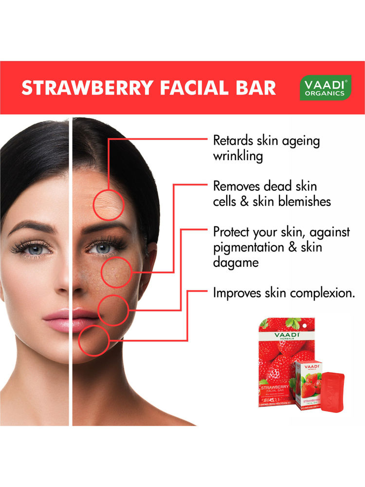 Vaadi Herbals Super Value Pack Of 6 Strawberry Facial Bars With Almond Oil & Grape Seed Extracts-image-9