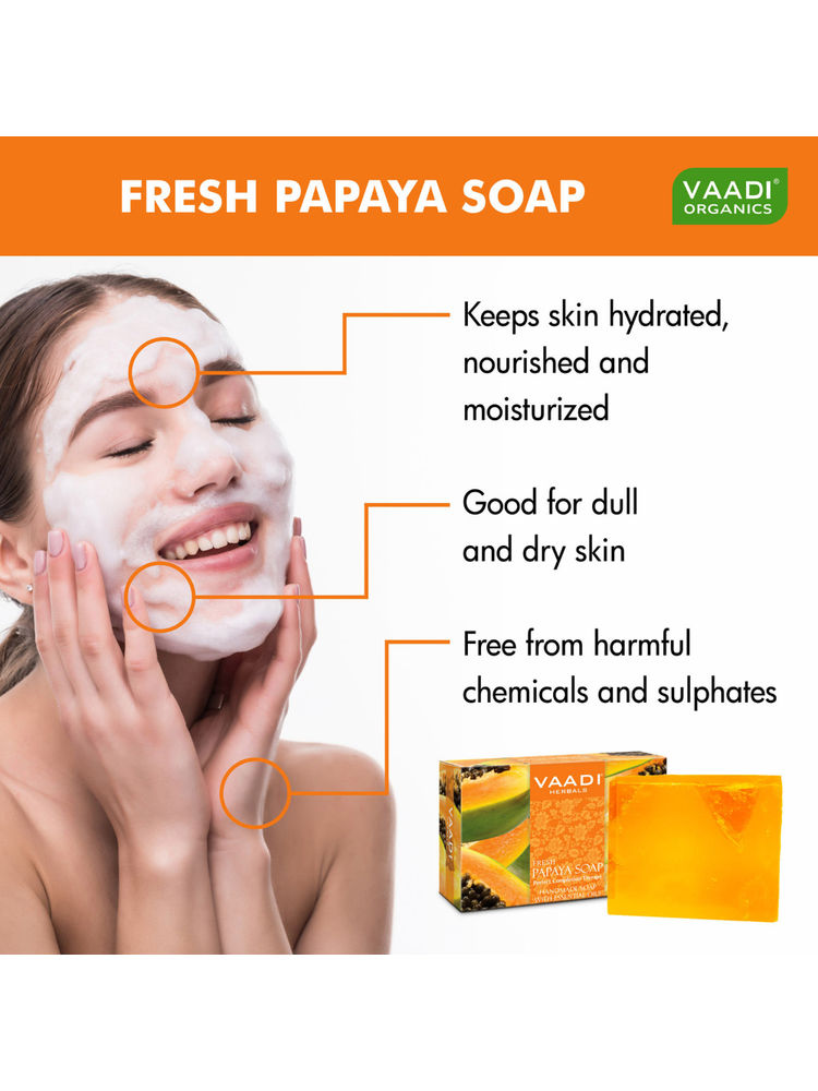 Vaadi Herbals Fresh Papaya Soap Pack Of 6-picture-0