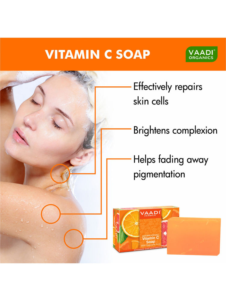 Vaadi Herbals Vitamin C Soap For Tan Removal & Instant Brightening-image-15
