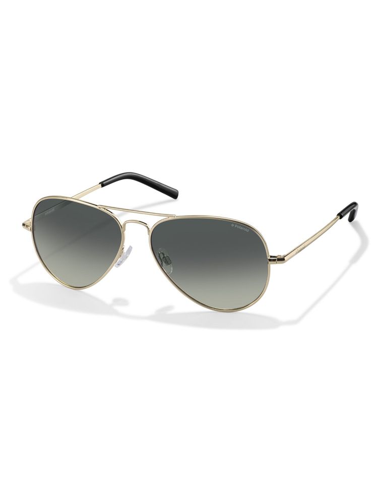 Polaroid Unisex UV Protected Polarized Full Rim Grey Lens Aviator Sunglasses - 22763900060LB (60)-picture-13