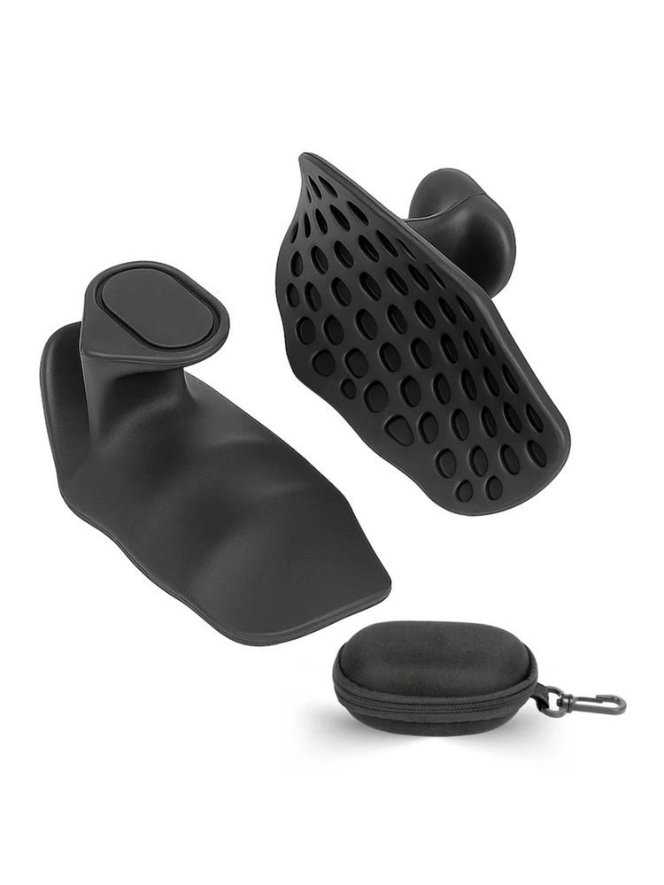 Body Smith Black Silicone Gym Hand Grips (Pack of 2)