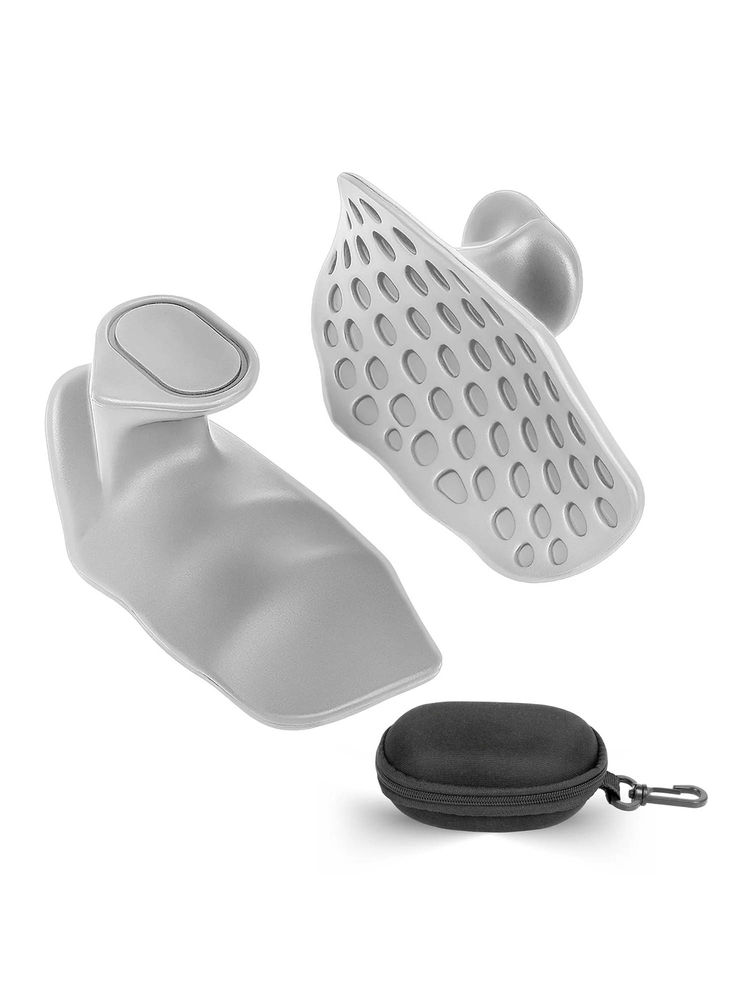 Body Smith Grey Silicone Gym Hand Grips (Pack of 2)-image-49
