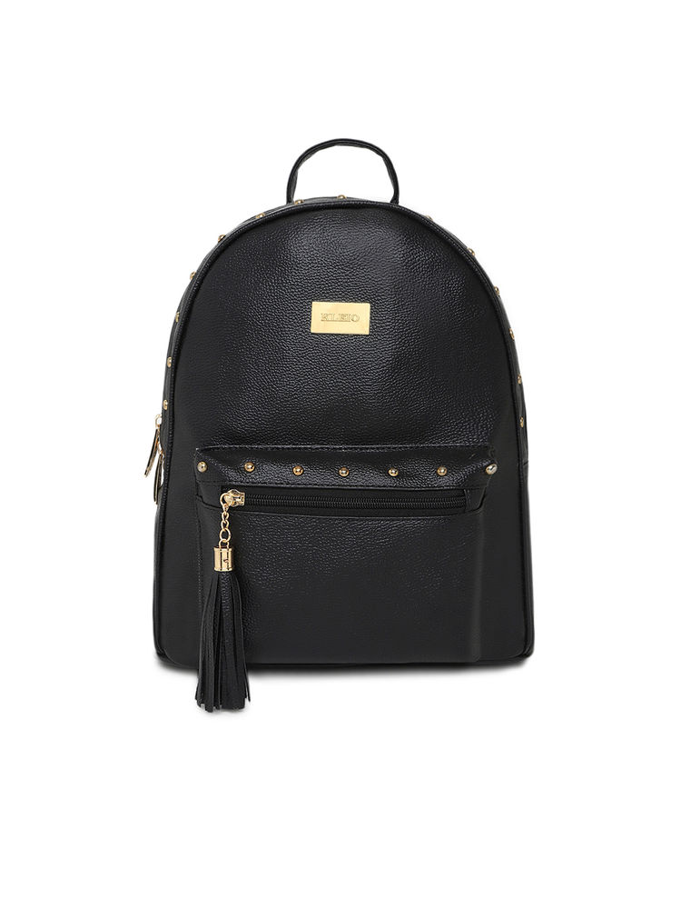 KLEIO Spacious Women Black Backpack (HO6005KL-BL)-picture-10