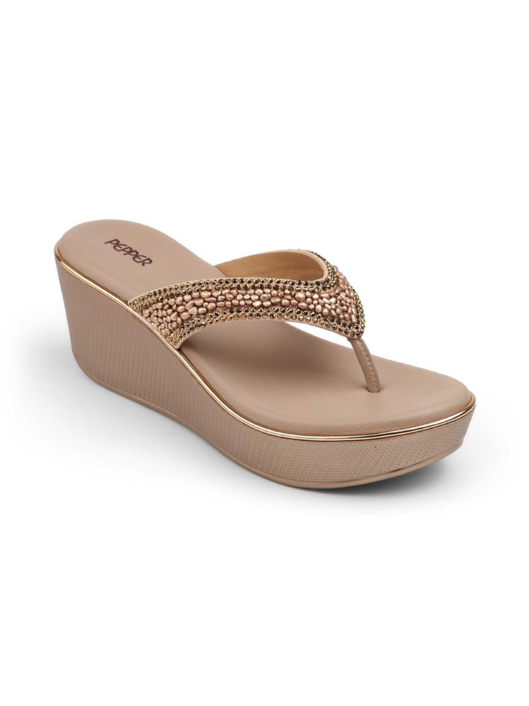 PEPPER Women Nude Wedges Heels-picture-22