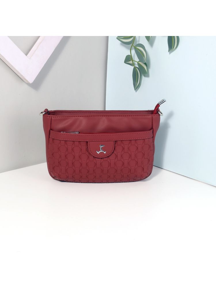 Mochi Women Faux Leather Maroon Sling Bag-picture-27