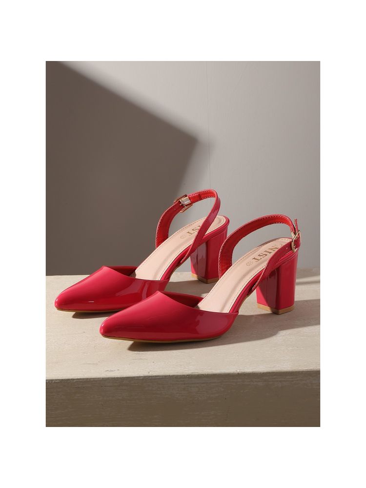 GNIST Classic Red Block Pump Heels-picture-32