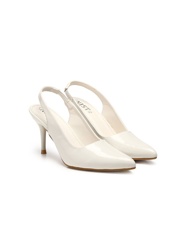 GNIST Pointed White Stiletto Pump Heels-picture-24
