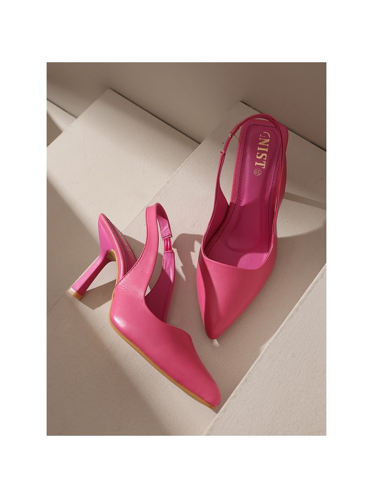 GNIST Pointed Pink Stiletto Pump Heels-picture-15