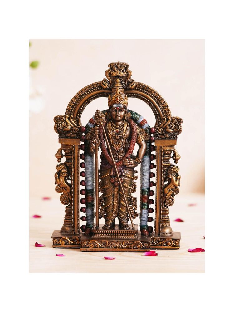 eCraftIndia Polyresin Bronze Finish Handcrafted Lord kartikeya Statue-picture-30