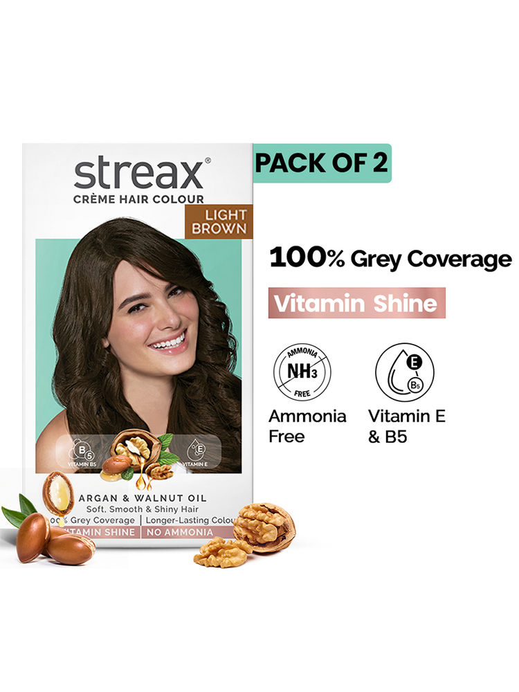 Streax Hair Colour - Light Brown 5 Pack Of 2-image-1