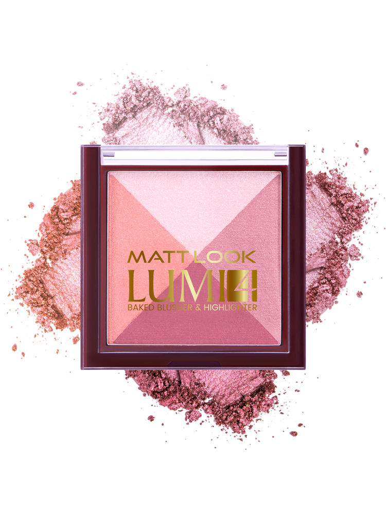 Matt look Lumi 4 Baked Blusher & Highlighter-image-5
