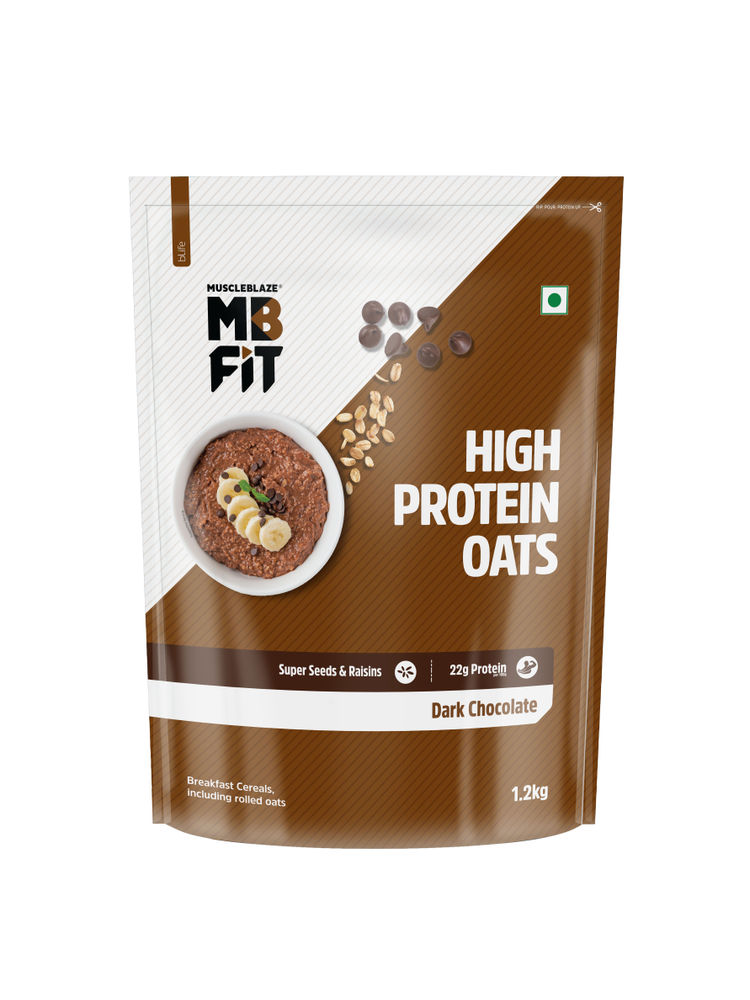 MuscleBlaze Fit High Protein Oats - Dark Chocolate