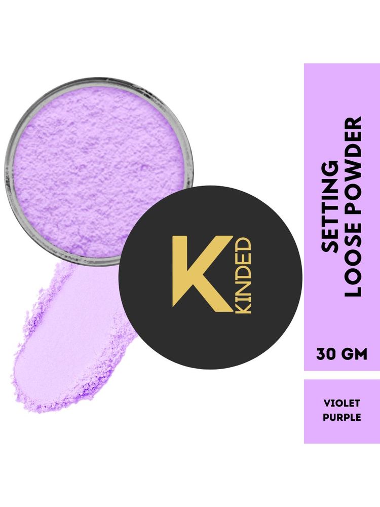 KINDED Setting Loose Powder with Puff - Violet Purple-picture-23