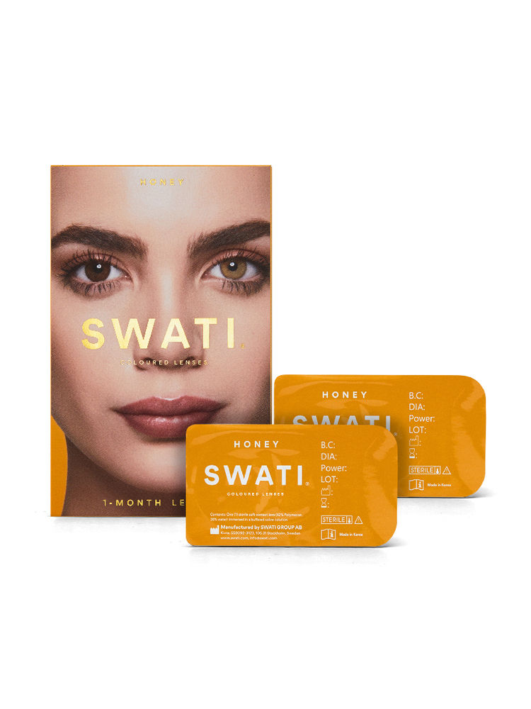 Swati Cosmetics Coloured Contact Lenses Honey 1 month Power 0.00-picture-31