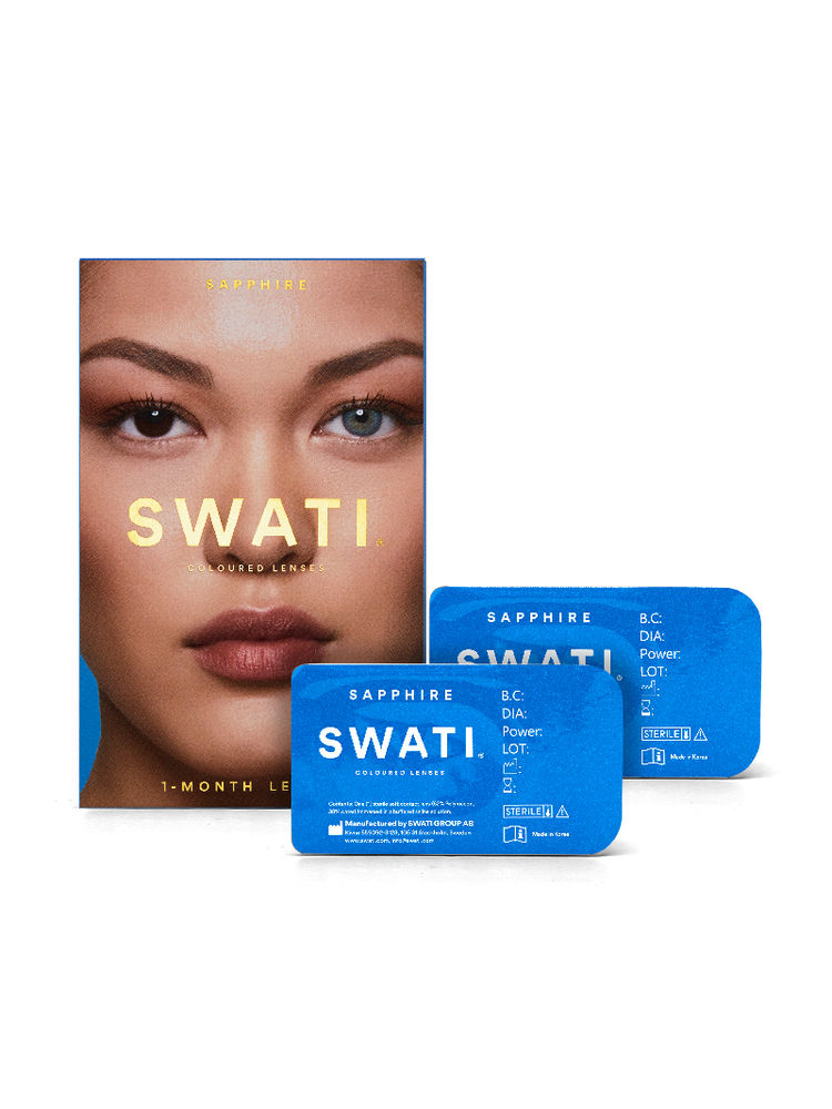Swati Cosmetics Coloured Contact Lenses Sapphire 1 month Power -1.25-picture-24