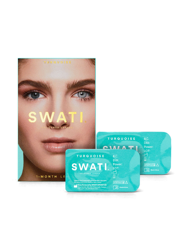 Swati Cosmetics Coloured Contact Lenses Turquoise 1 month Power -4.75-picture-28